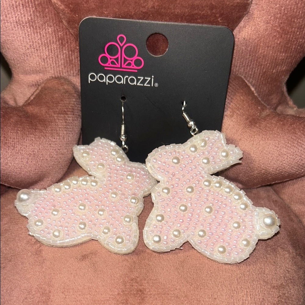 Paparazzi Pink Bunny Earrings